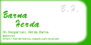 barna herda business card